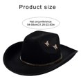 thumbnail image 3 of Cosplay Costume Hat with Large Brims Rhinestones Butterfly Sun Hat Dancing Party Caps Festival Headwear Photo Accessory Section 7, 3 of 4