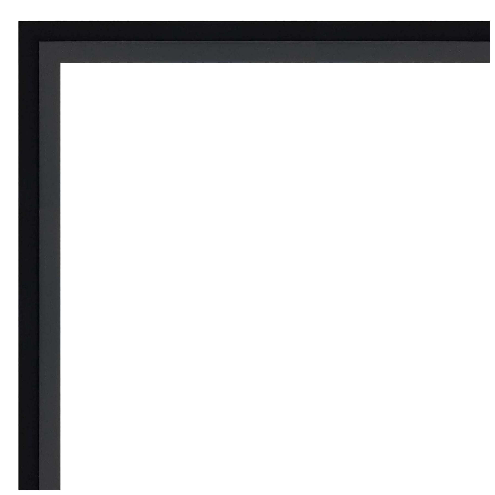 Amanti Art Natural Cork Board Wood Framed Lucie Black Bulletin Board 31 in. x 13 in.