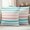 Coral Teal, variant on Teal Pink Striped Outdoor Waterproof Pillow Covers, Farmhouse Stripes Simple Art Decorative Square Throw Pillowcase Sofa Cushion Sham for Patio/Couch/Chair, 24"x24" 2 Pack