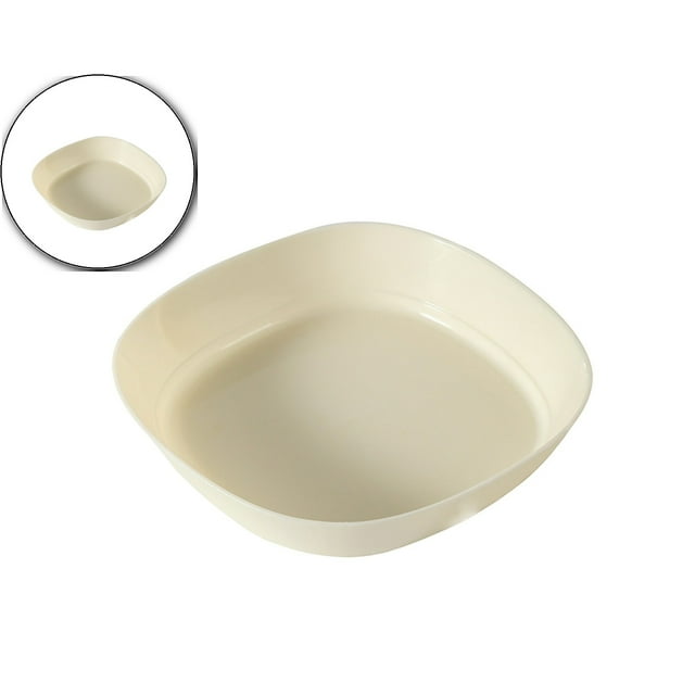 Dvruxg 6 Inch Square Lightweight Wheat Straw Plates, Deep Dinner Dishes, Camping Dinnerware for Serving Pasta Fruit