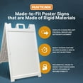 thumbnail image 3 of Plasticade Deluxe Signicade Portable Folding Double Sided Sign, White, 3 of 11
