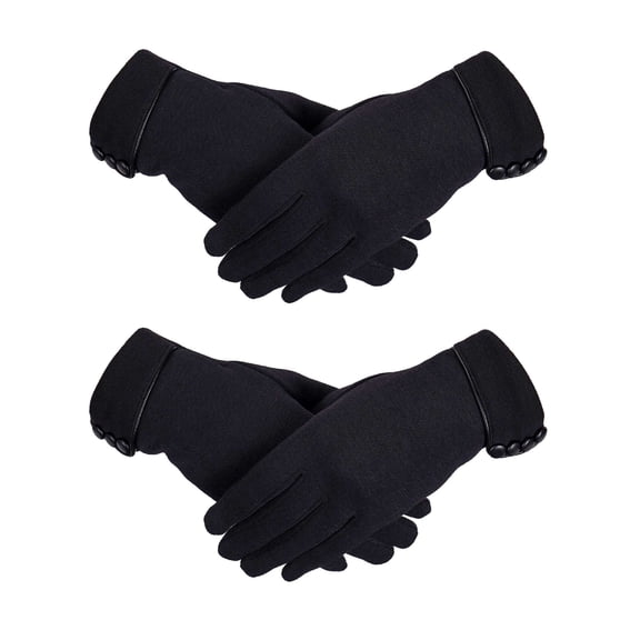 2 Pairs Womens Touchscreen Gloves Winter Warm Thermal Soft Lined Thick Texting Gloves Windproof Driving Gloves for Ladies Girls