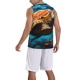 thumbnail image 2 of Naloa Colorful Flower Sea Turtle Basketball Jersey Reversible Men's Mesh Athletic Sports Shirts Training Practice S-4XL3X-Large, 2 of 6