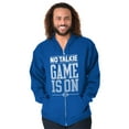thumbnail image 4 of No Talkie Game is On Football Men Big & Tall Zip Hoodie Brisco Brands 5X, 4 of 6