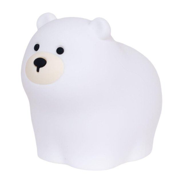 Lámpara de mesa con luz de noche y oso, recargable, con control táctil, para niños, LED, de silicona, para lactancia