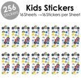 thumbnail image 2 of Big Dot of Happiness Calling All Knights and Dragons - Medieval Birthday Party Favor Kids Stickers - 16 Sheets - 256 Stickers, 2 of 7