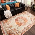 thumbnail image 6 of Mohawk Home Prismatic Empearal Red Traditional Ornamental Oriental Precision Printed Area Rug, 3'9"x5', Red & Orange, 6 of 6