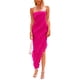 thumbnail image 1 of Vestido PRETTYGARDEN 2025 Largo sin Tirantes con Volantes Rojo Rosa Talle M, 1 of 8