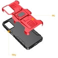 thumbnail image 6 of Case for Jitterbug Smart4, Nakedcellphone Rugged Ring Grip Cover with Stand [Built-In Mounting Plate] for Lively Smart 4 Phone (2023, T608G) - Red, 6 of 8