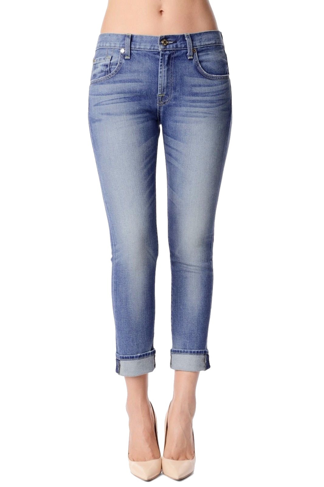 7 For All Mankind - 7 For All Mankind NEW Blue Women Size 29X30 Relaxed Skinny Girlfriend Jeans