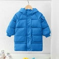 thumbnail image 4 of REDARER Girls Long Down Coat Hooded Winter Jacket, Thickened Padded Outerwear for Kids, Warm Windproof Cold Weather Parka,Size:8-9 Years, 4 of 5