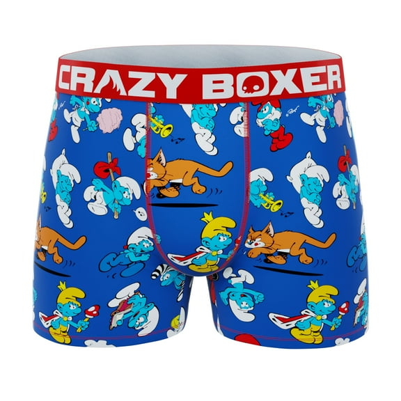 CRAZYBOXER Men's Underwear The Smurfs Soft Original Boxer Brief Distortion-free