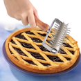 thumbnail image 2 of Acero inoxidable masa enrejado superior galleta pastel Pizza pan pastelería corteza rodillo cortador Cocina, 2 of 8