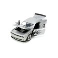 thumbnail image 3 of 2015 Dodge Challenger SRT Hellcat Silver Metallic with Flames "Nitrous Express" "Bigtime Muscle" Series 1/24 Diecast Model Car by Jada, 3 of 4