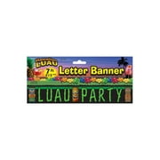 LUAU PARTY LETTER BANNER - 7FT 12 PACK