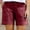 🔥 Red_New, variant on Pocketed Twill Shorts Womens Fashion Summer Solid Color Casual Pocket Drawstring Elastic Waist Twill Shorts Versatile Office To Weekend Twill Shorts
