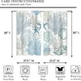 thumbnail image 3 of Ocean Beach Kitchen Curtains Nautical Coastal Starfish Seashell Small Window Treatment Underwater Cafe Short Window Curtains for Bathroom Dining Room Blue Sea Treatment Drapes 27.5x39 inch, 3 of 6