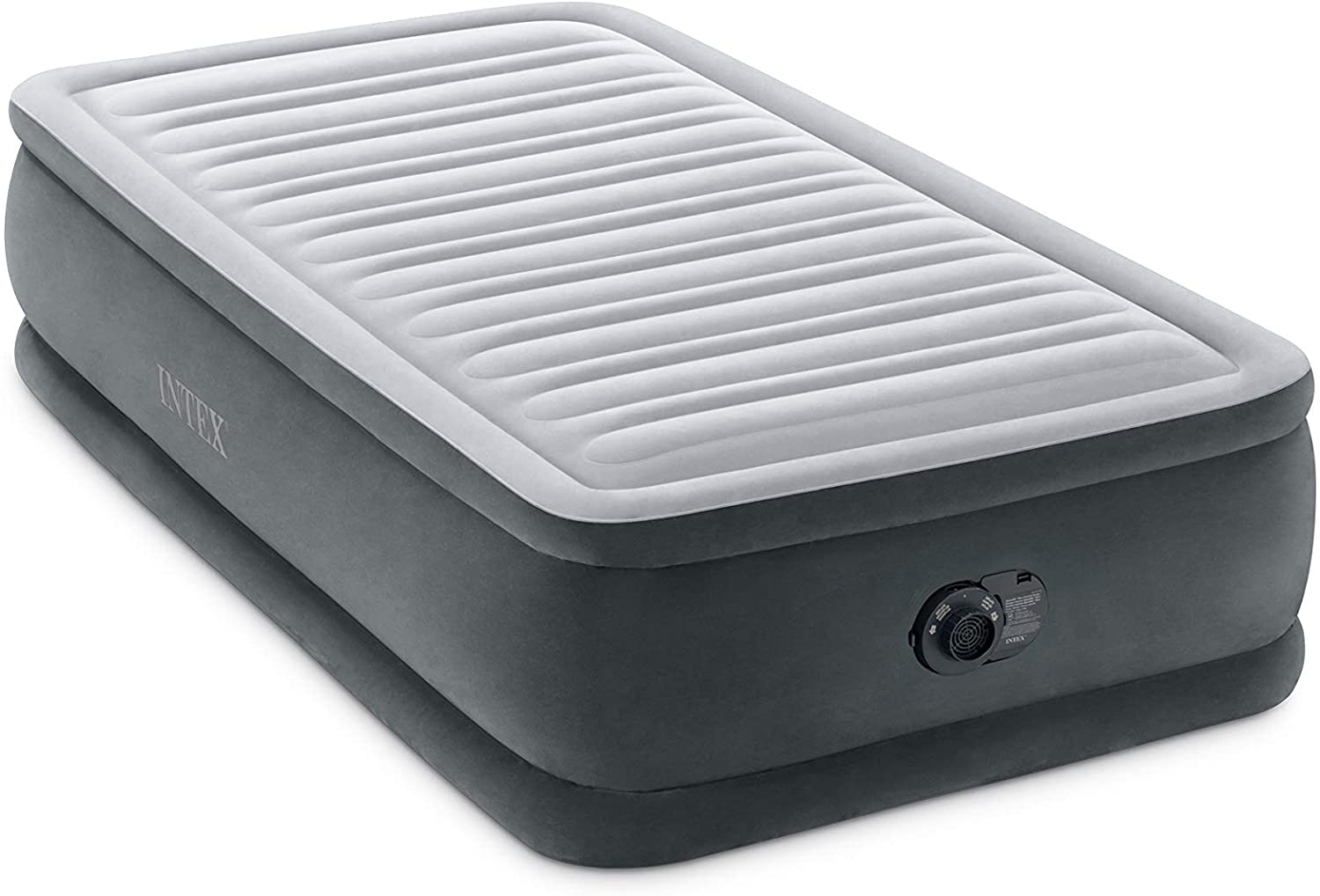 INTEX 64411ED DuraBeam Deluxe ComfortPlush Elevated Air Mattress FiberTech Twin Size