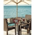 thumbnail image 3 of nqOlkjepod Texas Star Vintage Outdoor Tablecloth with Umbrella Hole & Zipper, Western Cowboy Country Wooden Square Table Cover 54x54 Inch, Dining Waterproof Table Cloth Protector for Patio/Party, 3 of 7