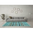 thumbnail image 3 of Ahgly Company Indoor Rectangle Oriental Light Blue Modern Area Rugs, 8' x 10', 3 of 4