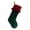 Army Green, variant on Wine Red Velvet Christmas Stocking with Dark Green Ruffled Cuff, 18.9 in Mantel Decor