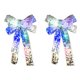 thumbnail image 1 of m Navidad transparente brillante arco árbol de Navidad decoración adorno de Navidad con cinta ligera Bowsliver, 1 of 5