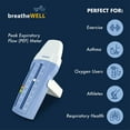 breathewell® Lung Performance Peak Flow Meter Handheld Medical Device