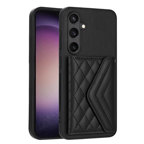 for Samsung Galaxy S23 FE Slim Case with Card Holders and Strap for Women, Samsung Galaxy S23 FE Phone Case Wallet PU Leather Kickstand RFID Blocking Flip Shockproof Wallet Case - Black