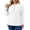 White, variant on LEKWK Plus Size Tops for Women Long Sleeve Crew Neck Henley Shirts Fall Winter Relaxed Fit Workout Tops Gym Running Activewear,Size L-5XL