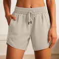 thumbnail image 4 of cfhntfmh Women's Running Shorts with Zip Pockets Athletic Shorts Quick Dry Lightweight Workout Drawstring Gym Shorts, 4 of 7