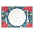thumbnail image 2 of Ryvnso Placemats Set of 4 Christmas Poinsettia Flower Dining Mats Heat-Resistant Non-Slip Washable Table Mat, 2 of 8