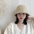 thumbnail image 4 of 56-58cm hat circumference fisherman hat female spring and summer bucket hat sunscreen hat sun hat - Khaki, 4 of 5