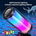 thumbnail image 2 of for Nokia 5.3 Bluetooth Speaker with LED Lights Color Changing Portable Wireless Speaker IPX7 Waterproof - Black, 2 of 5