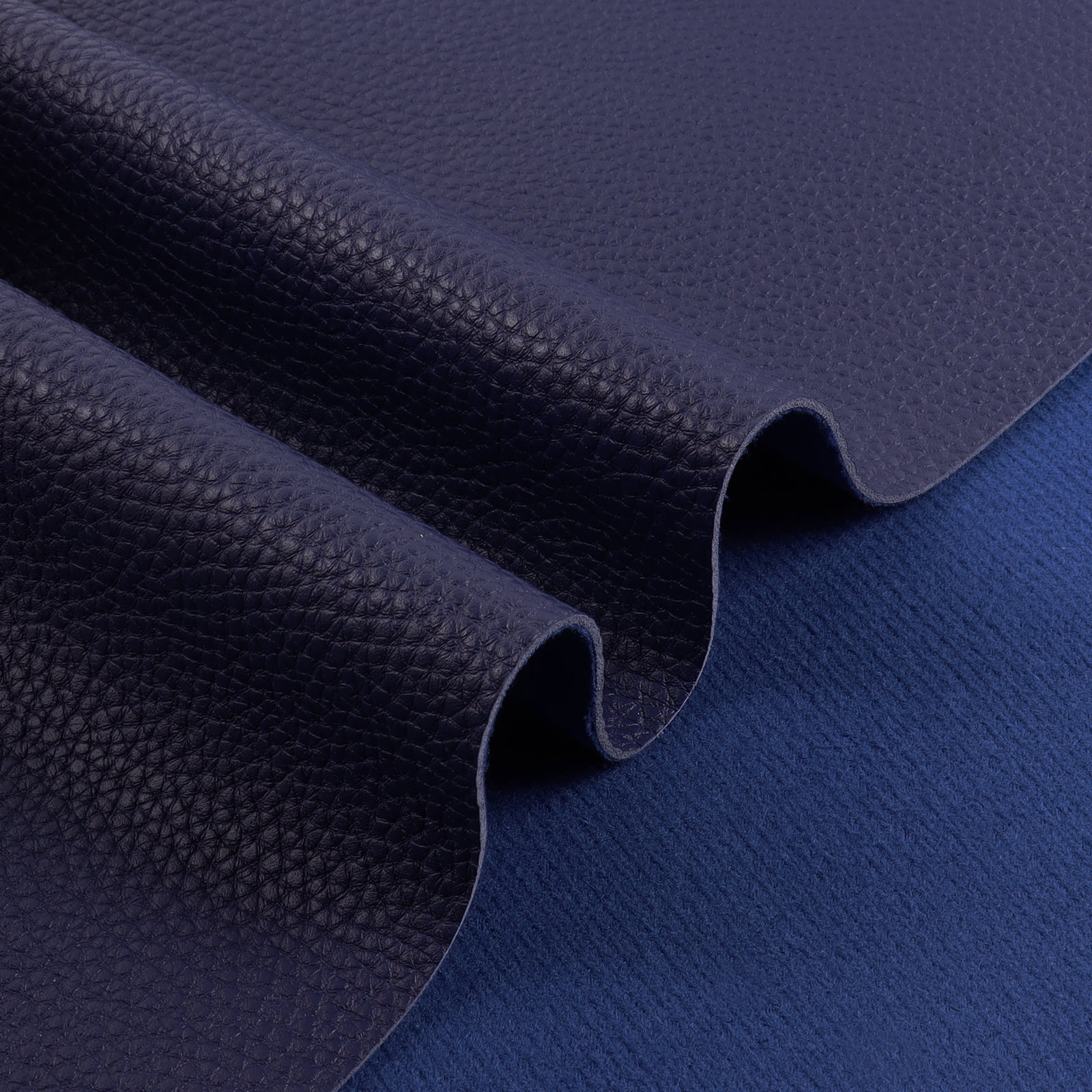 Faux Leather Fabric, Thick Durable Synthetic Upholstery Leather Vinyl for Crafts, DIY Sewing, Sofa Decorations Blue 54in Width