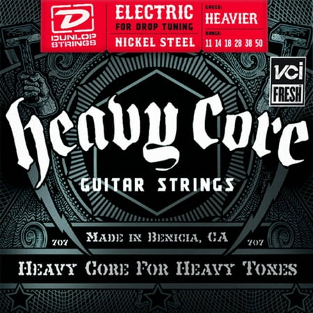 Dunlop DHCN1150 Heavy Core Nickel Steel Heavier NPS Electric Guitar 6-String Set,