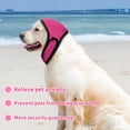 thumbnail image 3 of Dog Calming Ear Cover, Waterproof Noise Reduction, 1 Pack Rose Red, for Thunderstorm Fireworks Anxiety Relief Summer Swimming Grooming for Medium Large Dogs, 3 of 4