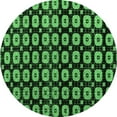 thumbnail image 1 of Ahgly Company Indoor Round Abstract Emerald Green Modern Area Rugs, 3' Round, 1 of 4