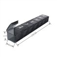 thumbnail image 5 of Paquete de 2 organizadores semanales grandes de pastillas – Planificador de vitaminas de 7 días y caja de medicamentos con compartimentos grandes – Sin BPA (negro + blanco), 5 of 5