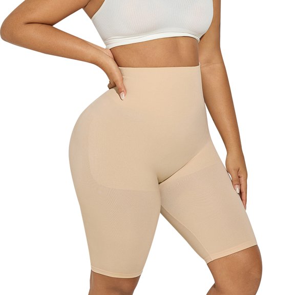 Athlemo Plus Size Women'sTummy Control Butt Lifter Shorts High Waisted Shapewear Thigh Slim