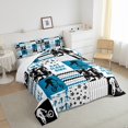 thumbnail image 3 of Dirt Bike Theme Comforter Set Extreme Sports Bedding Twin Size, Motocross Bmx Bedding Comforter Sets Extreme Speed Vehicles Quilt 2Pcs, Bicycle Cars Game Room Decor, 3 of 5