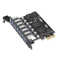 thumbnail image 5 of ziyahi PCIE PCI-E 1 to USB 3.0 Express Controller Expansion Card 7 Ports Converter Computer Desktop Power Connector Adapter Adaptor Type 1, 5 of 5