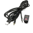 thumbnail image 2 of Car for Audi o Male Port Auto 3.5mm USB AUX Jack Flush Mount Adapter Panel Input Kit -, 2 of 4