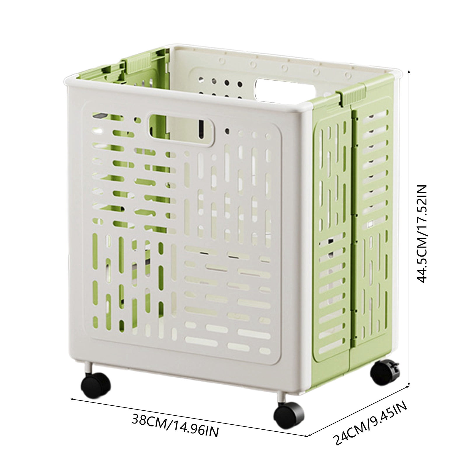 Foldable Laundry Basket with Wheels and Handle, Multifunctional Portable Storage Basket, Plastic Foldable Laundry Hamper for Laundry Bathroom(S)