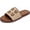 Brown, variant on Women's Slide Sandals Square Open Toe, Dressy Shoes Sandals for Beach Party Outdoor Casual