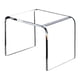 thumbnail image 1 of Mesa auxiliar de acrílico, mesa auxiliar de acrílico para bebidas, alimentos, refrigerios con reposapiés de borde redondo, decoración del hogar para Transparente, 1 of 7