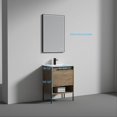 thumbnail image 2 of Blossom Turin 24" Vanity with Ceramic Sink | Classic Oak | Space-Saving Freestanding Wood Cabinet, 2 of 5