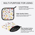 thumbnail image 3 of Yayeee Oven Mitts and Pot Holder Set of 2 Heat Resistant Kitchen Gloves Baking Hot Pad, White Triangles, 3 of 5