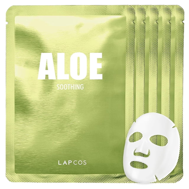 Mascarilla LAPCOS Aloe con gel de pepino y aloe, paquete de 5