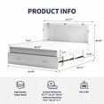 thumbnail image 2 of ijuicy Queen Size Murphy Bed Cabinet with Built-in Charging Station and Storage Drawer, Solid Wood Cabinet Bed Queen Size with Mattress, Murphy Cube Chest Bed for Guest Room, Home, Office- White, 2 of 7