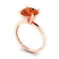 thumbnail image 2 of 2.5 ct Round Cut Simulated Red Diamond Solitaire Engagement Ring for Women in 18K Rose Gold, 2 of 5